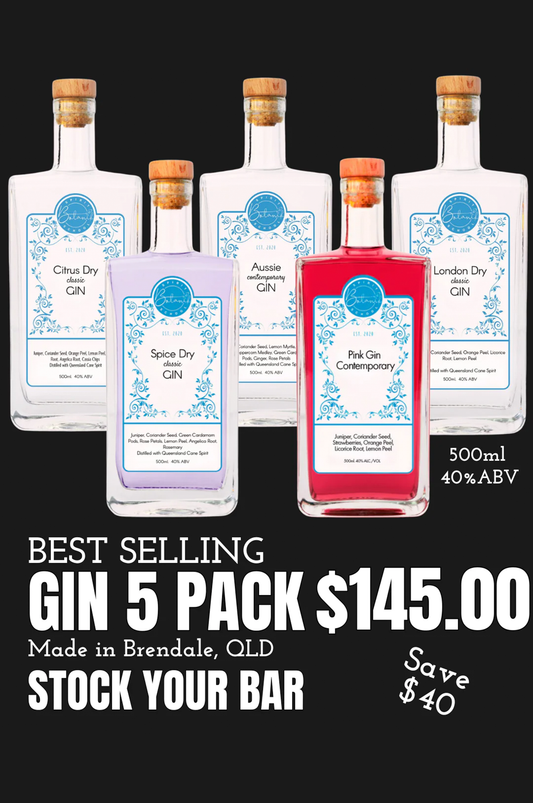 Best Sellers Craft Gin Pack 5 x 500ml = 2.5 Litres at 40% ABV