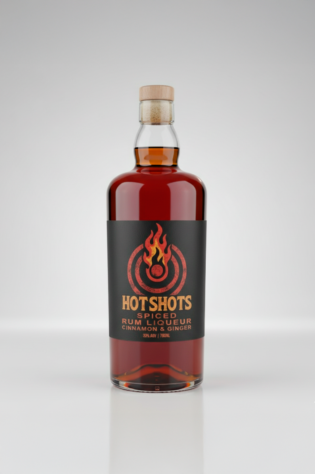Hot Shots Spiced Rum Liqueur – 700ml Cinnamon & Ginger