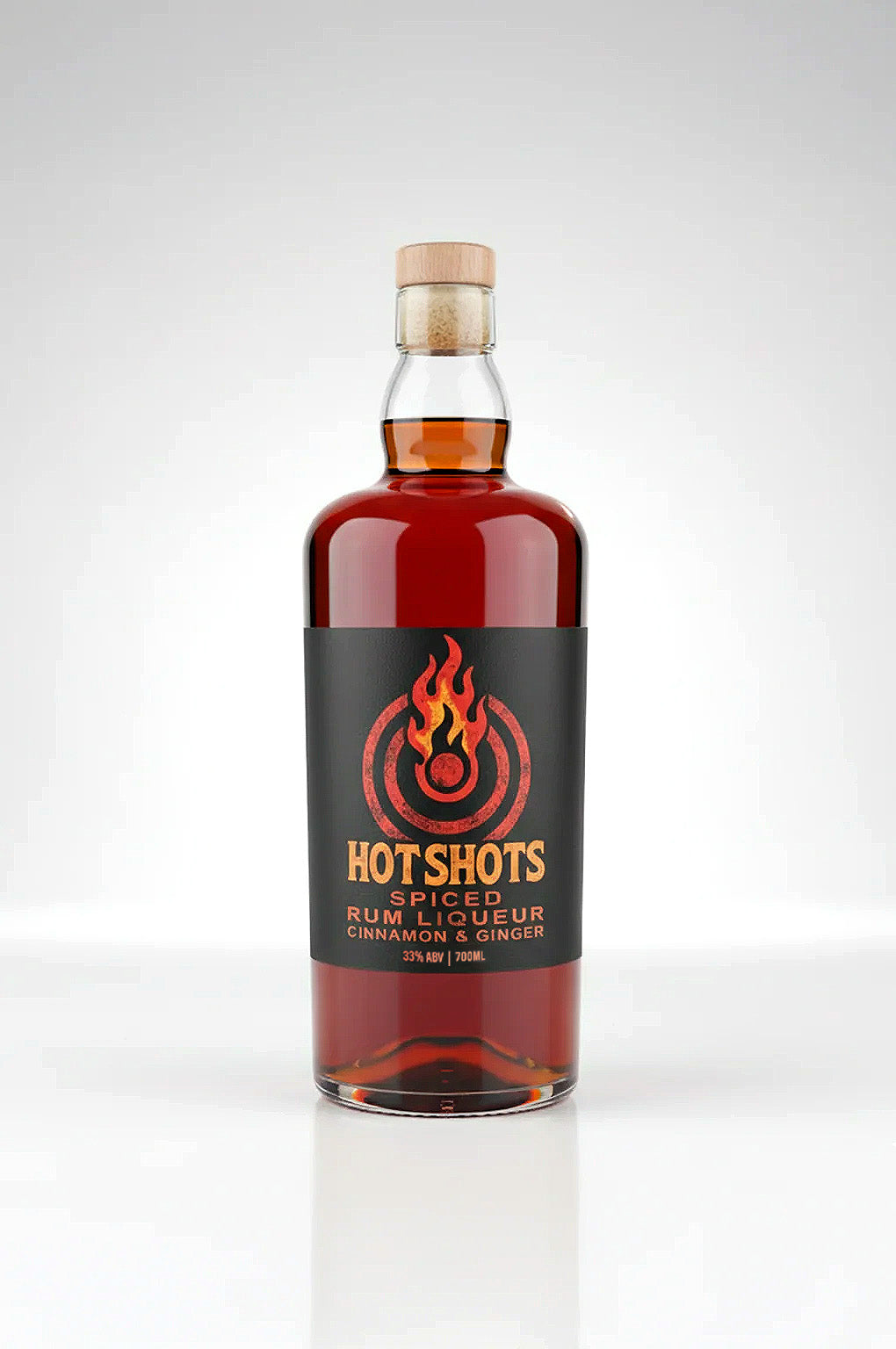 Hot Shots Spiced Rum Liqueur – 700ml Cinnamon & Ginger