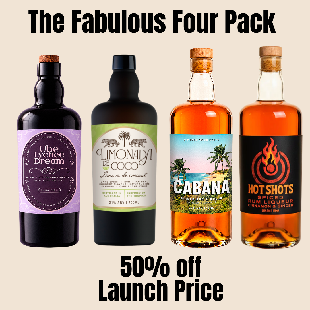 The Fabulous Four Pack - Rum Liqueurs - LAUNCH PACK PRICE 1 of EACH 4 PACK x 700 ml