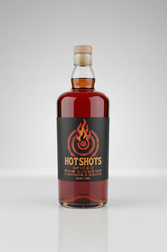 Hot Shots Spiced Rum Liqueur – 700ml Cinnamon & Ginger