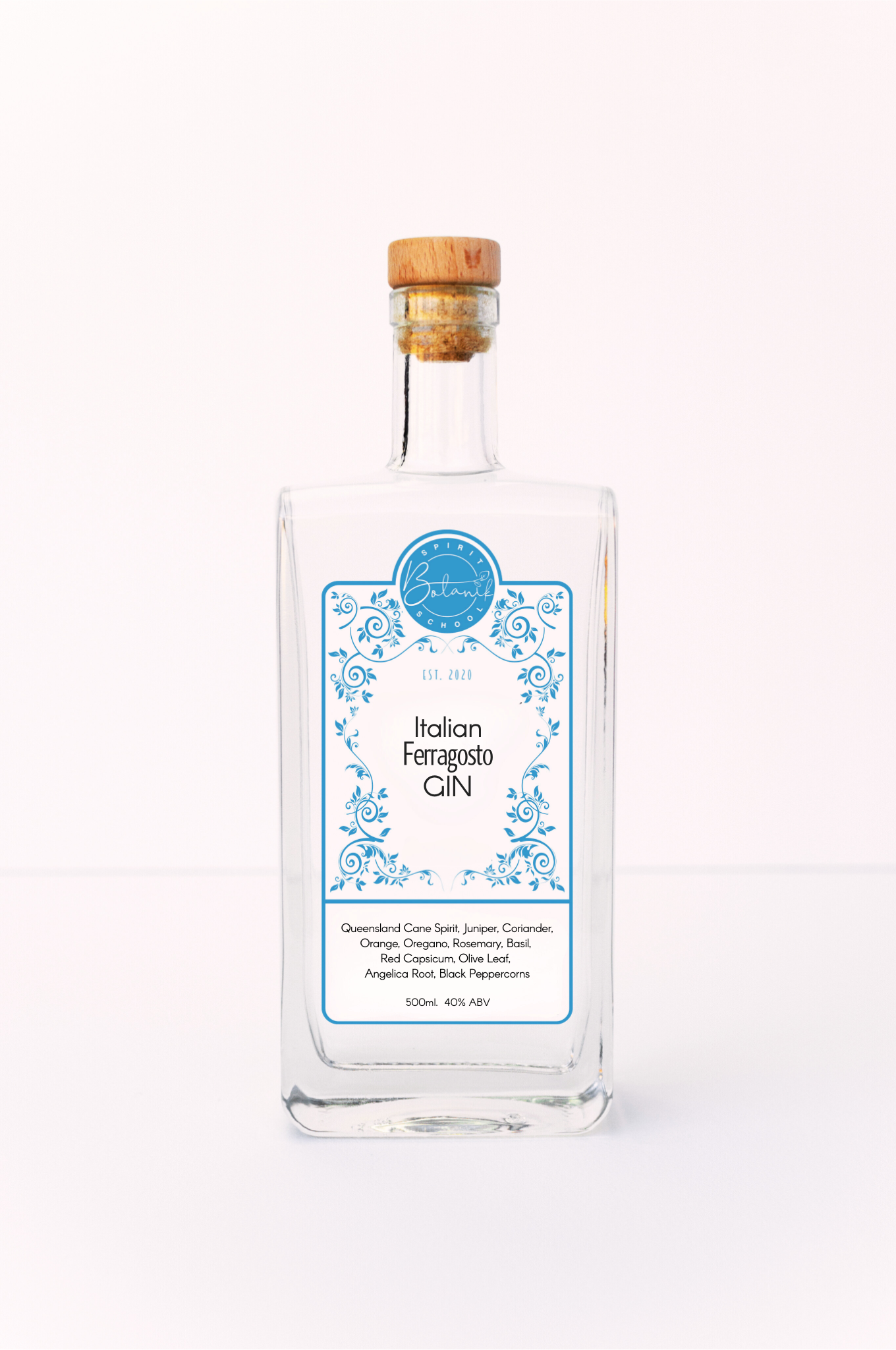 Italian Ferragosto Gin 500ml Bottle