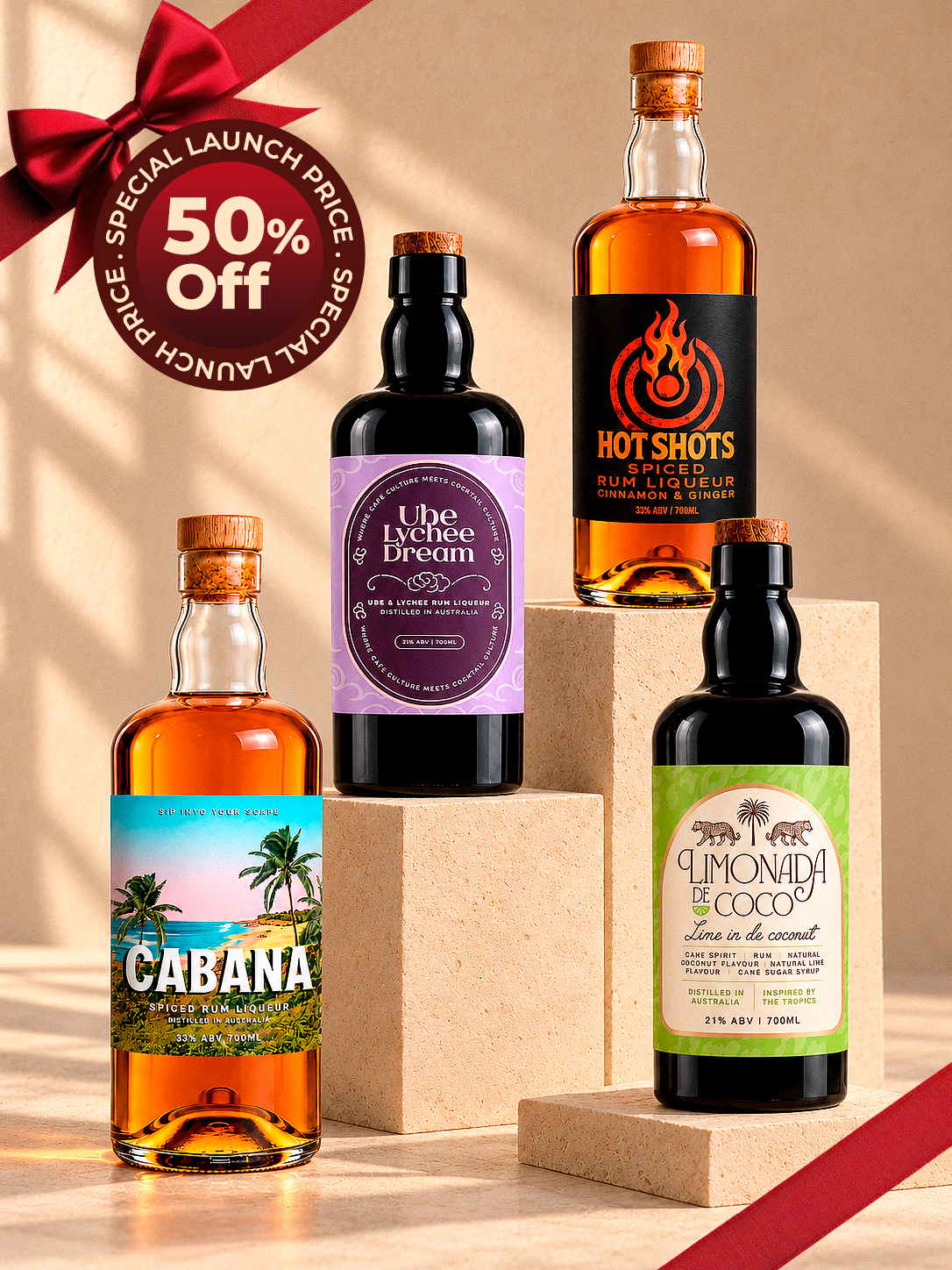 The Fabulous Four Pack - Rum Liqueurs - LAUNCH PACK PRICE 1 of EACH 4 PACK x 700 ml